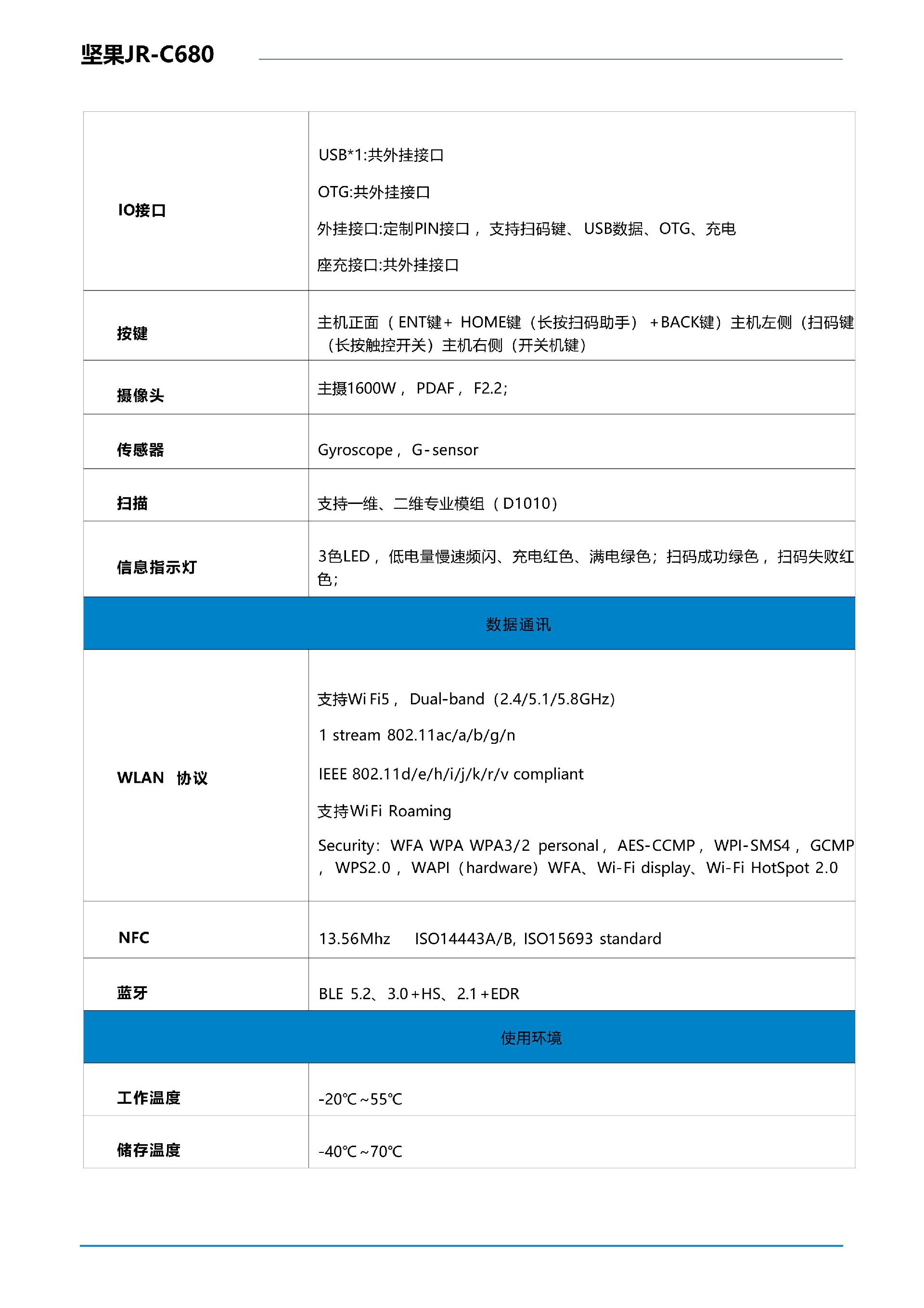 堅(jiān)果JR-C680穿戴設(shè)備規(guī)格3